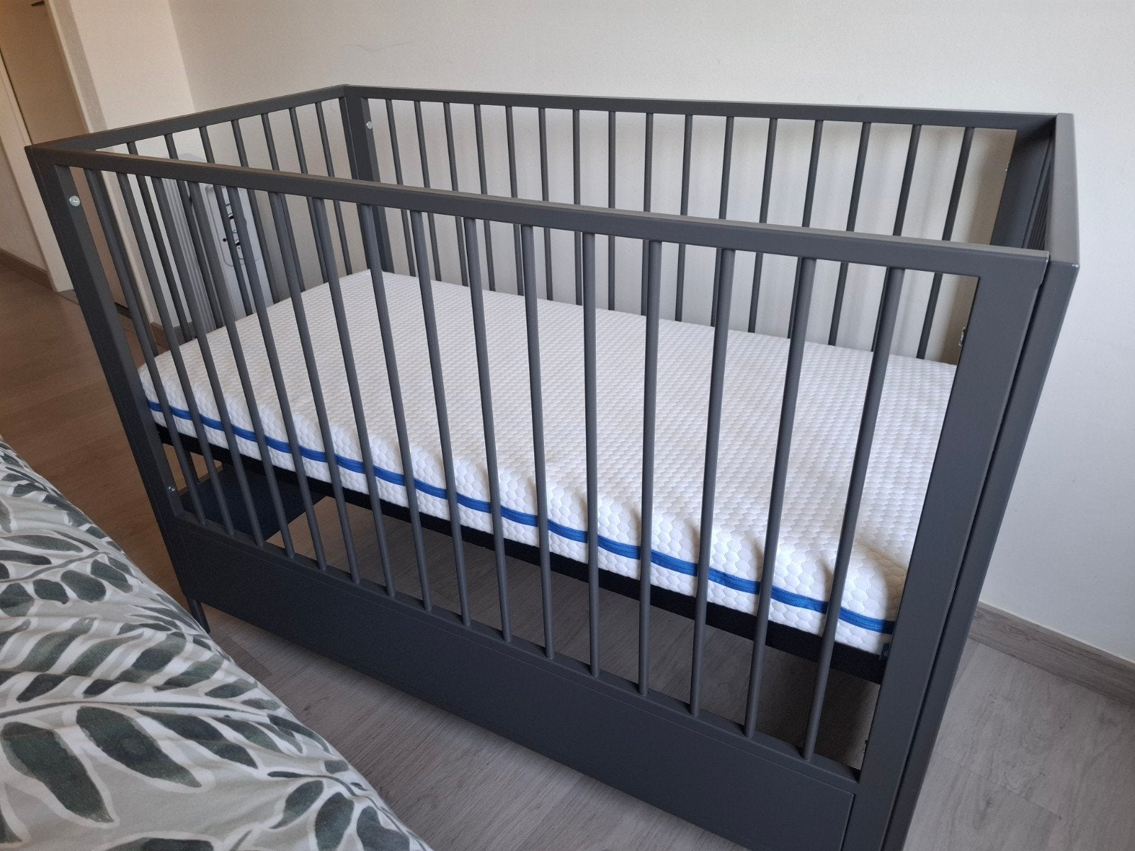 ZGAN Antraciet metalen ledikant + Aerosleep matras & topper, Ophalen