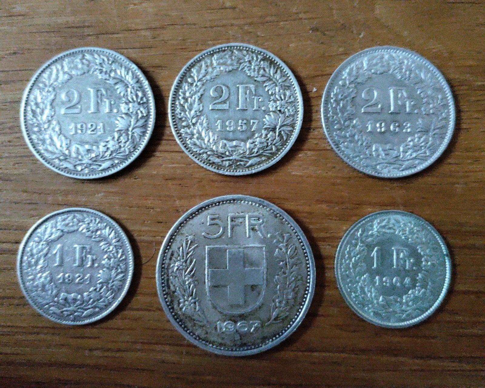 Zilveren Zwitserse Franken Munten (55 gram) - Diverse Jaren, Ophalen of Verzenden, Overige landen, Setje, Zilver