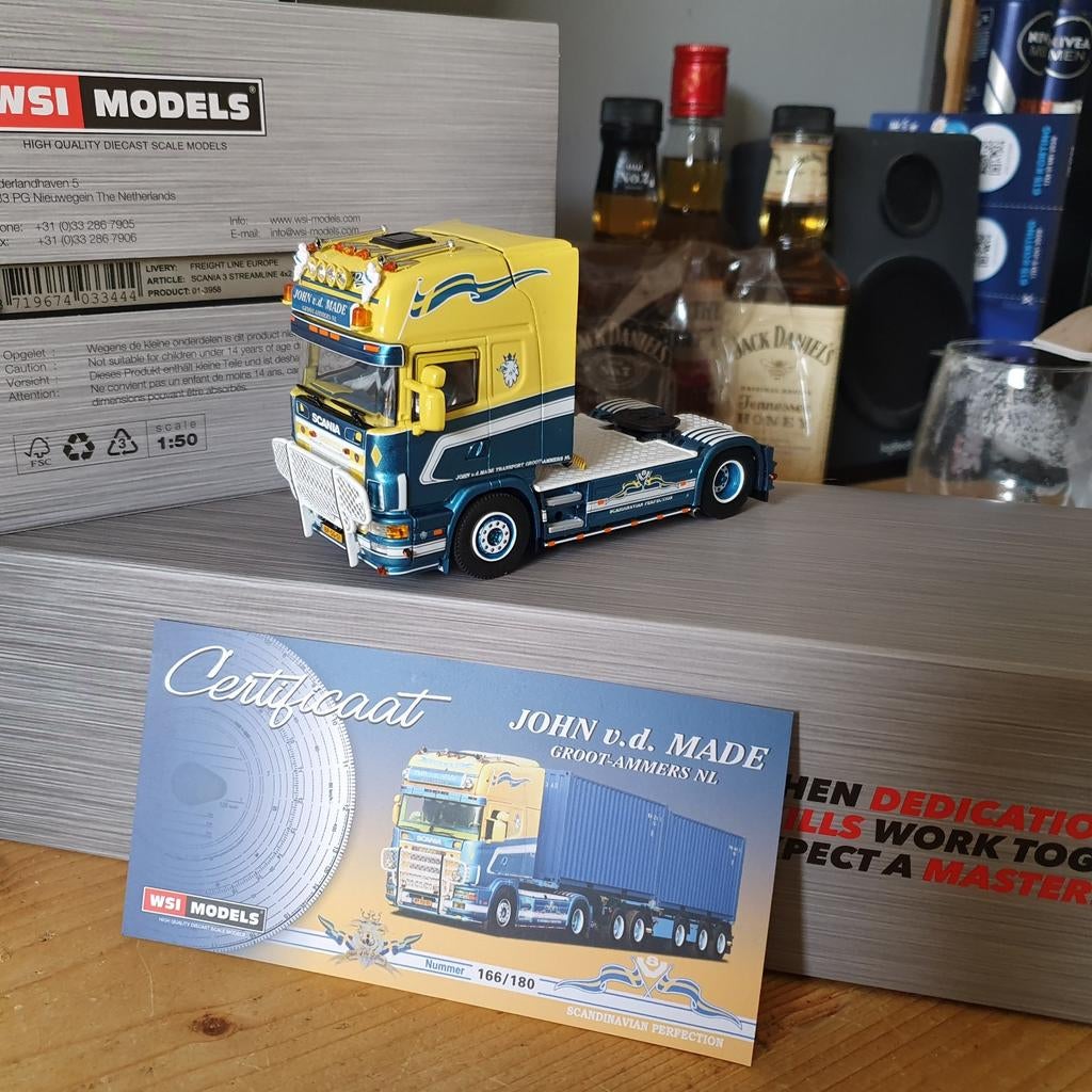 Wsi losse scania topline trekker john vd made Voor 70 euro, Hobby en Vrije tijd, Modelauto's | 1:50, Ophalen of Verzenden, Nieuw