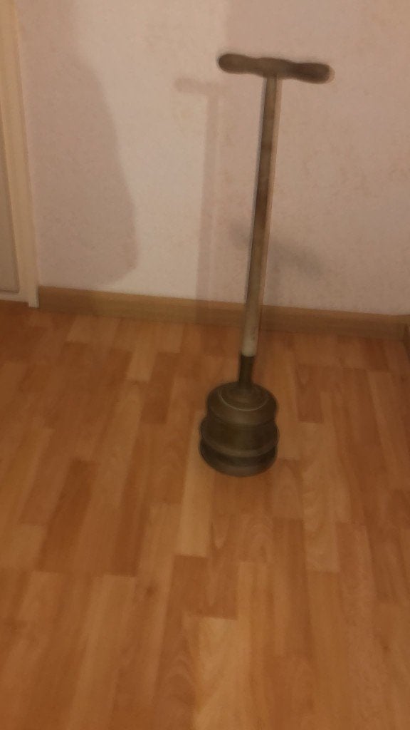 Antieke koperen wasstamper, Ophalen, Koper