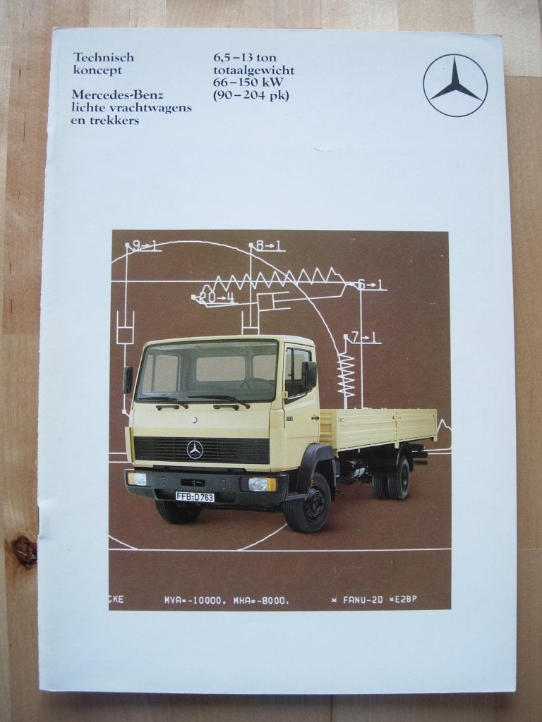 Mercedes Ecoliner Brochure 1986 - 709 809 814 914 1114, Zo goed als nieuw, Mercedes-Benz, Mercedes, Ophalen of Verzenden