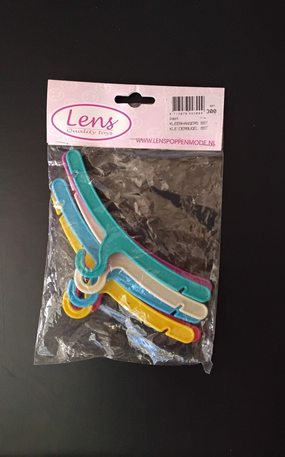 Lens poppenkleerhangers - 6 stuks, Ophalen of Verzenden