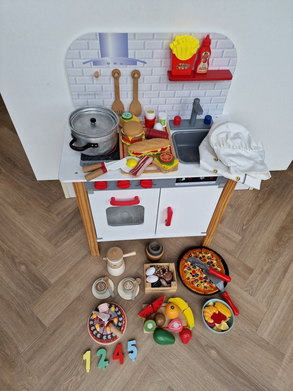 Mooie Houten Speelkeuken met Veel Accessoires, Kinderen en Baby's, Ophalen, Gebruikt, Ontdekken