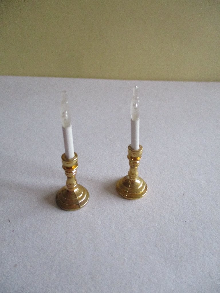 poppenhuis twee kandelaars, Verzamelen, Ophalen of Verzenden, Gebruikt, Decoratie