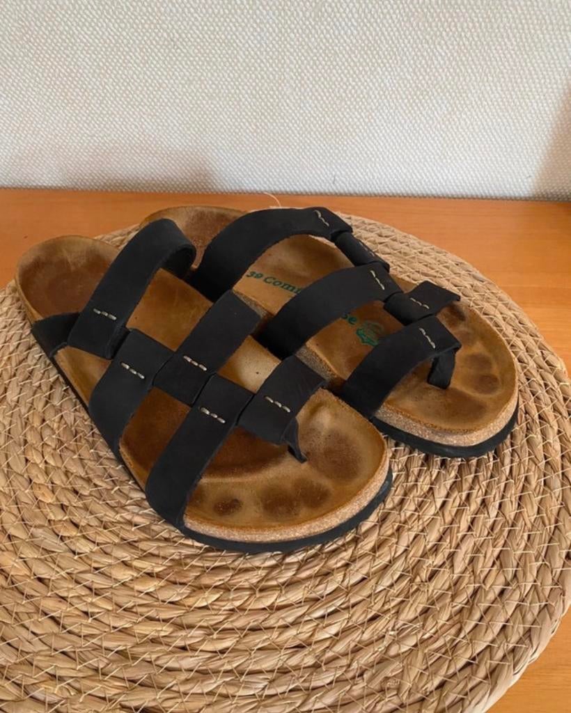Comfortfusse slippers zwart - maat 39, Slippers, Zwart, Ophalen of Verzenden, Zo goed als nieuw