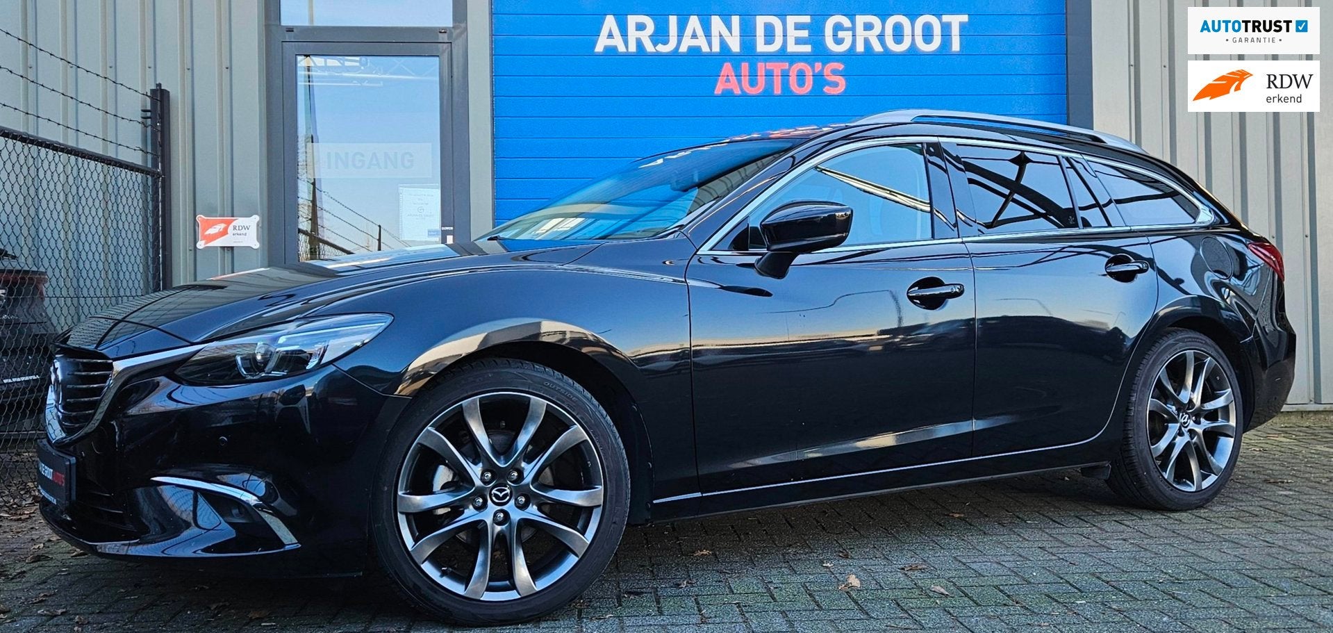 Mazda 6 Sportbreak 2.5 192PK Clima Lane assist HUD Bose Ca, Auto's, Dealer onderhouden, Stof, Gebruikt, Zwart