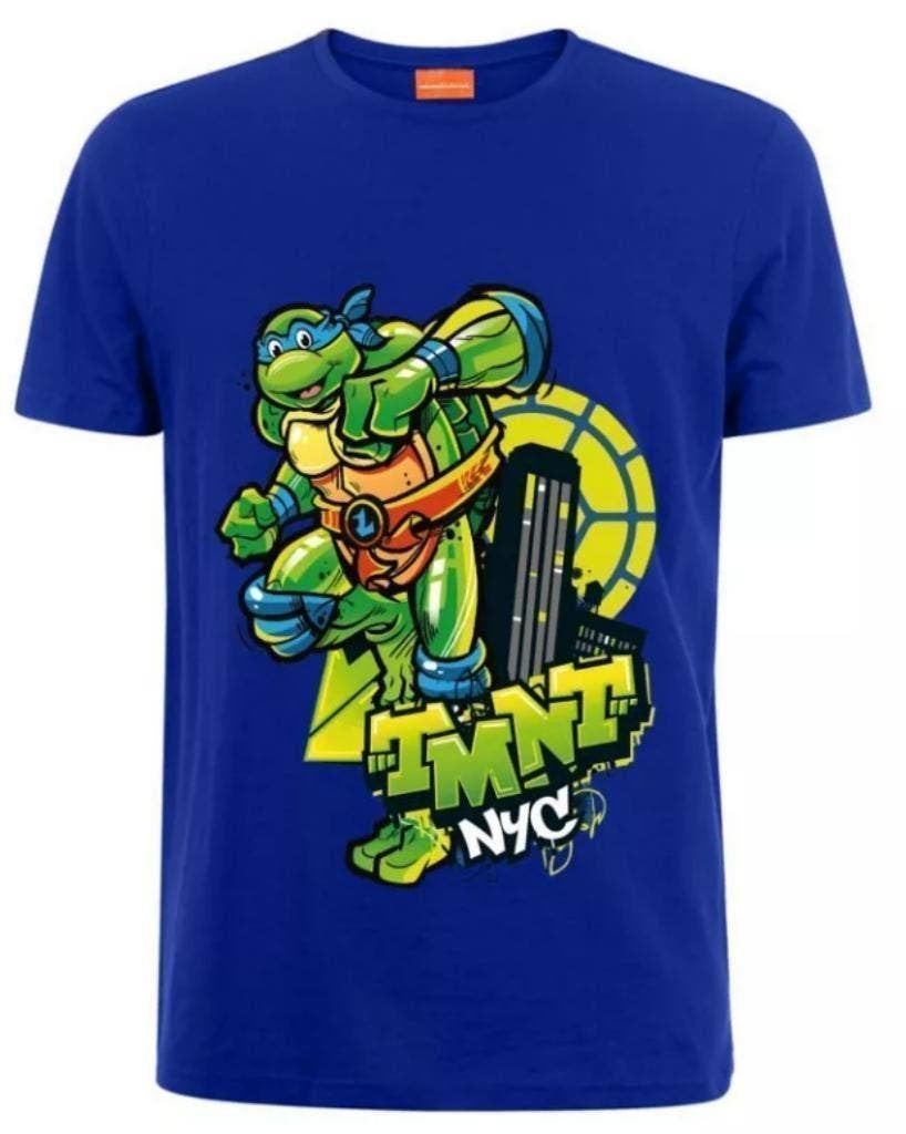 Ninja Turtles T-shirt Blauw - Maat 104 - 110 - 134 - Katoen, Disney, Nieuw, Ophalen of Verzenden, Jongen