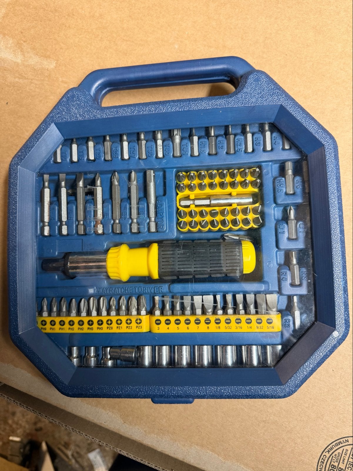 Uitgebreide Bitset met Ratelschroevendraaier, Ophalen of Verzenden, Zo goed als nieuw, Bitset