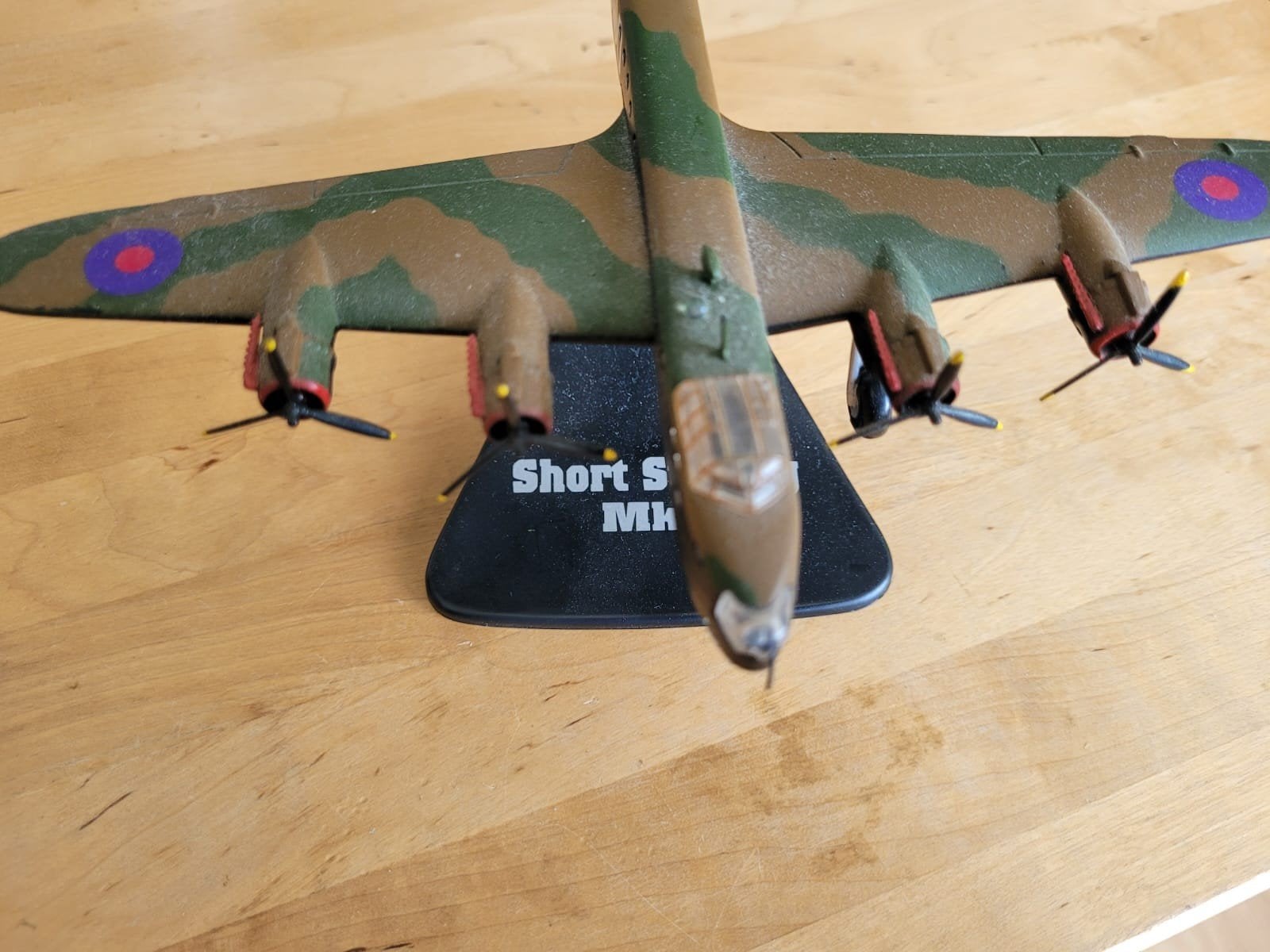 Short stirling mk-i brits modelvliegtuig bomber raf franse e, Ophalen of Verzenden, Groter dan 1:72, Overige merken