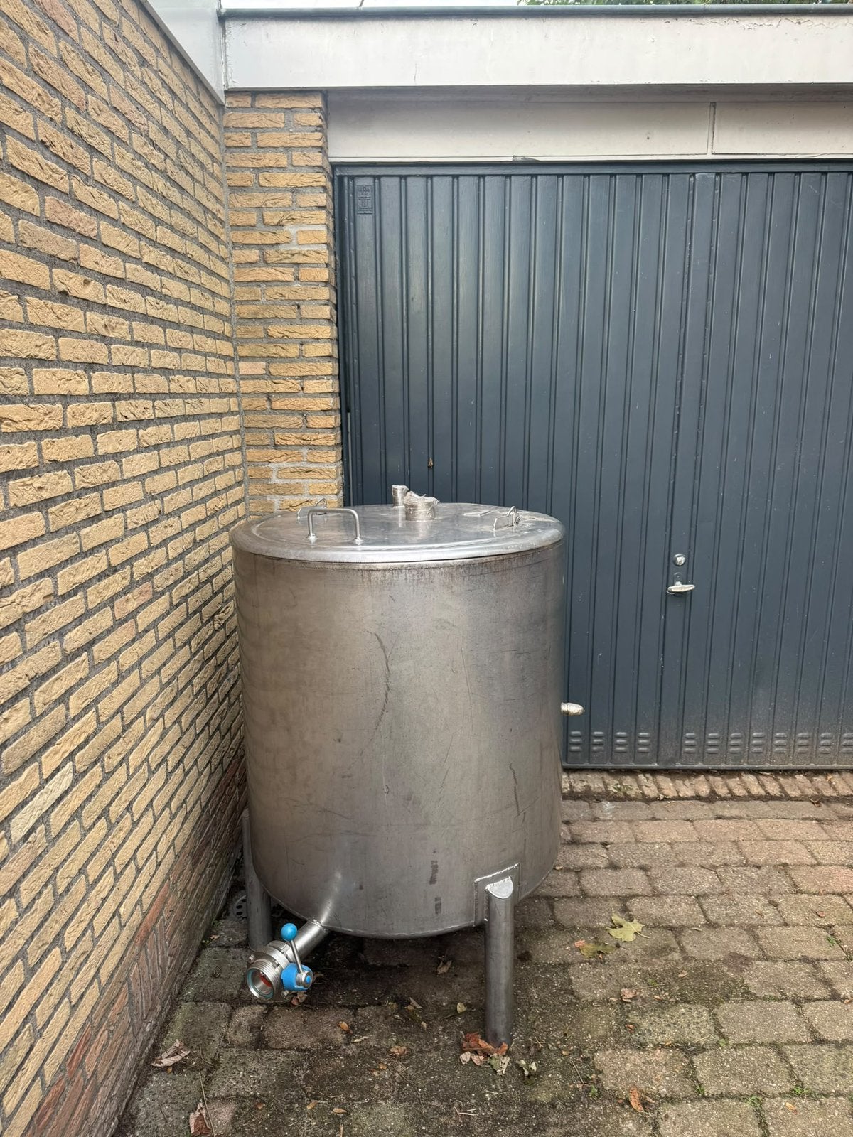 RVS Opslagtank / Vloeistoftank met aftapkraan, Ophalen, Gebruikt