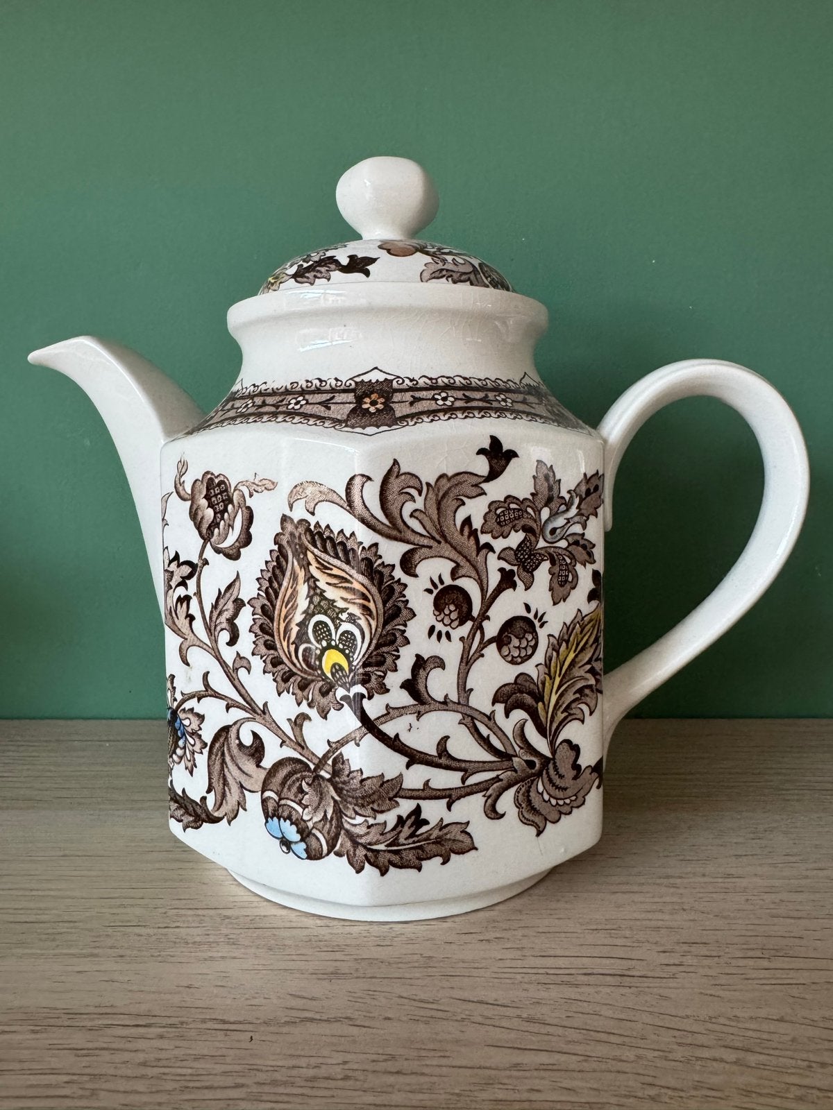 Vintage Ridgway Staffordshire "Jacobean" theepot, Ophalen of Verzenden