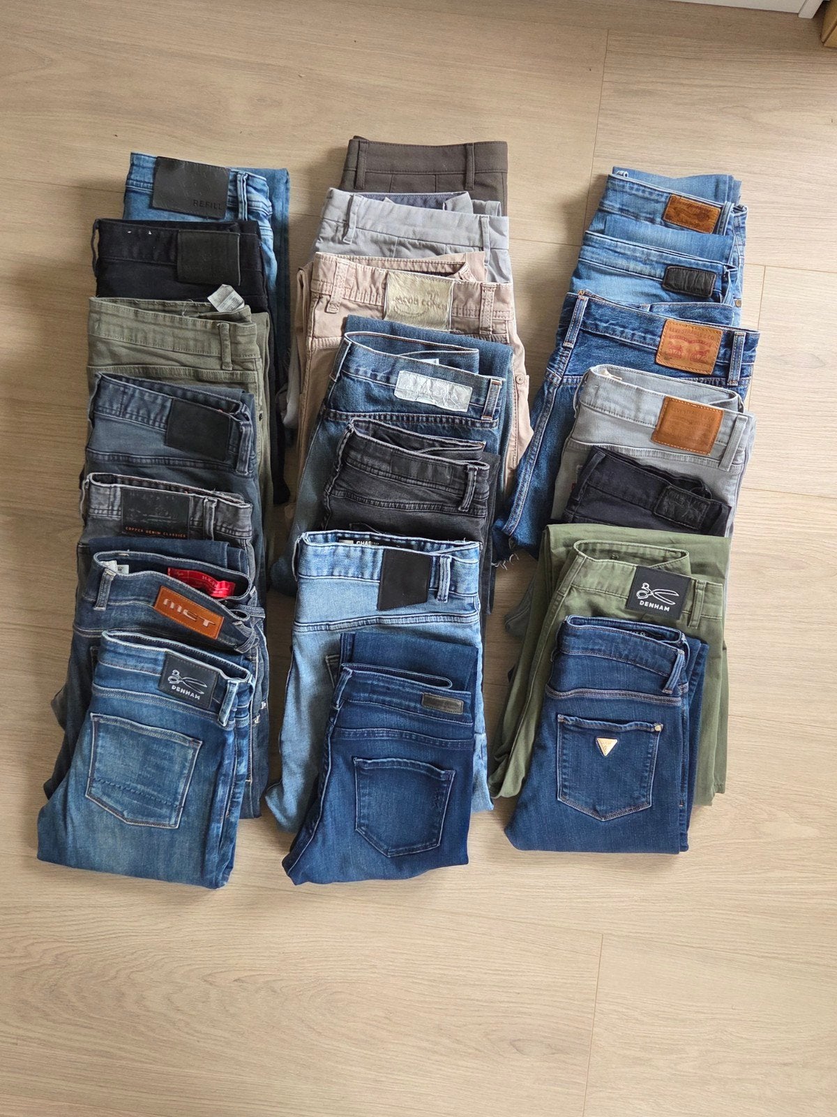 MEGADEAL: Partij 21 jeans van premium A merken dames & heren, Kleding | Dames, Ophalen of Verzenden, Gedragen