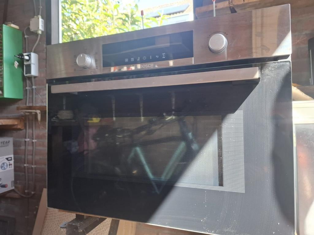 Bosch Inbouw Oven met magnetron functie, Gebruikt, Hete lucht, Oven met grill, Ophalen