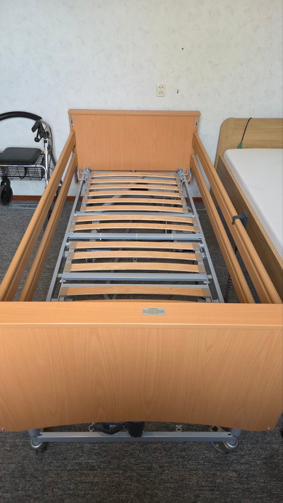 zorgbed, Ophalen, 90 cm, Eenpersoons, Wit