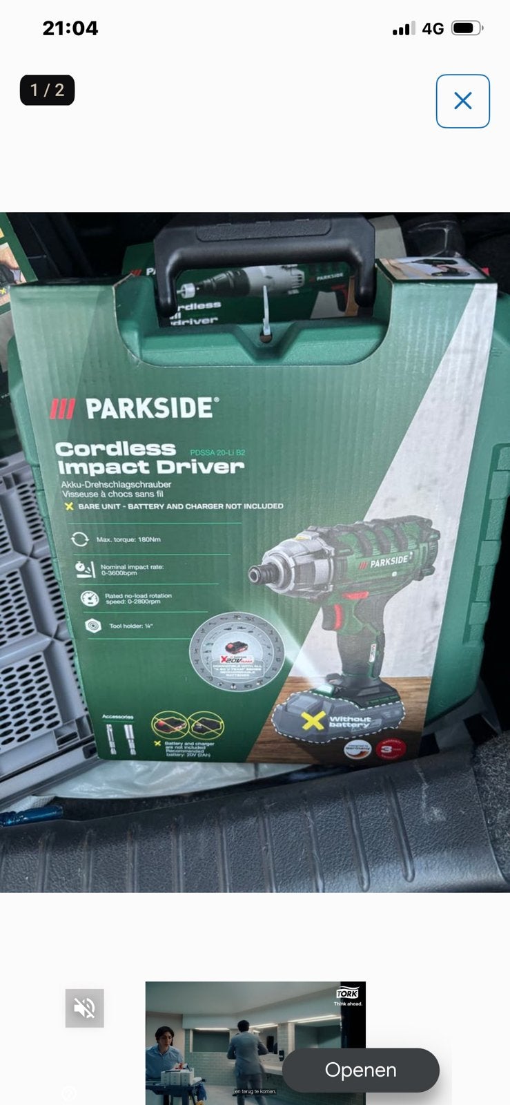 Slagboormachine parkside, Doe-het-zelf en Verbouw, Gereedschap | Boormachines, Ophalen of Verzenden, Zo goed als nieuw