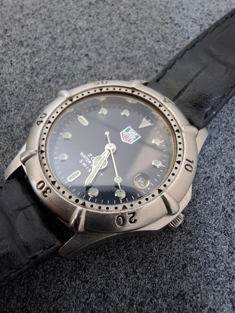 Vintage horloge TAG Heuer jaren 90, Sieraden, Tassen en Uiterlijk, Horloges | Heren, Staal, Gebruikt, Staal, Verzenden