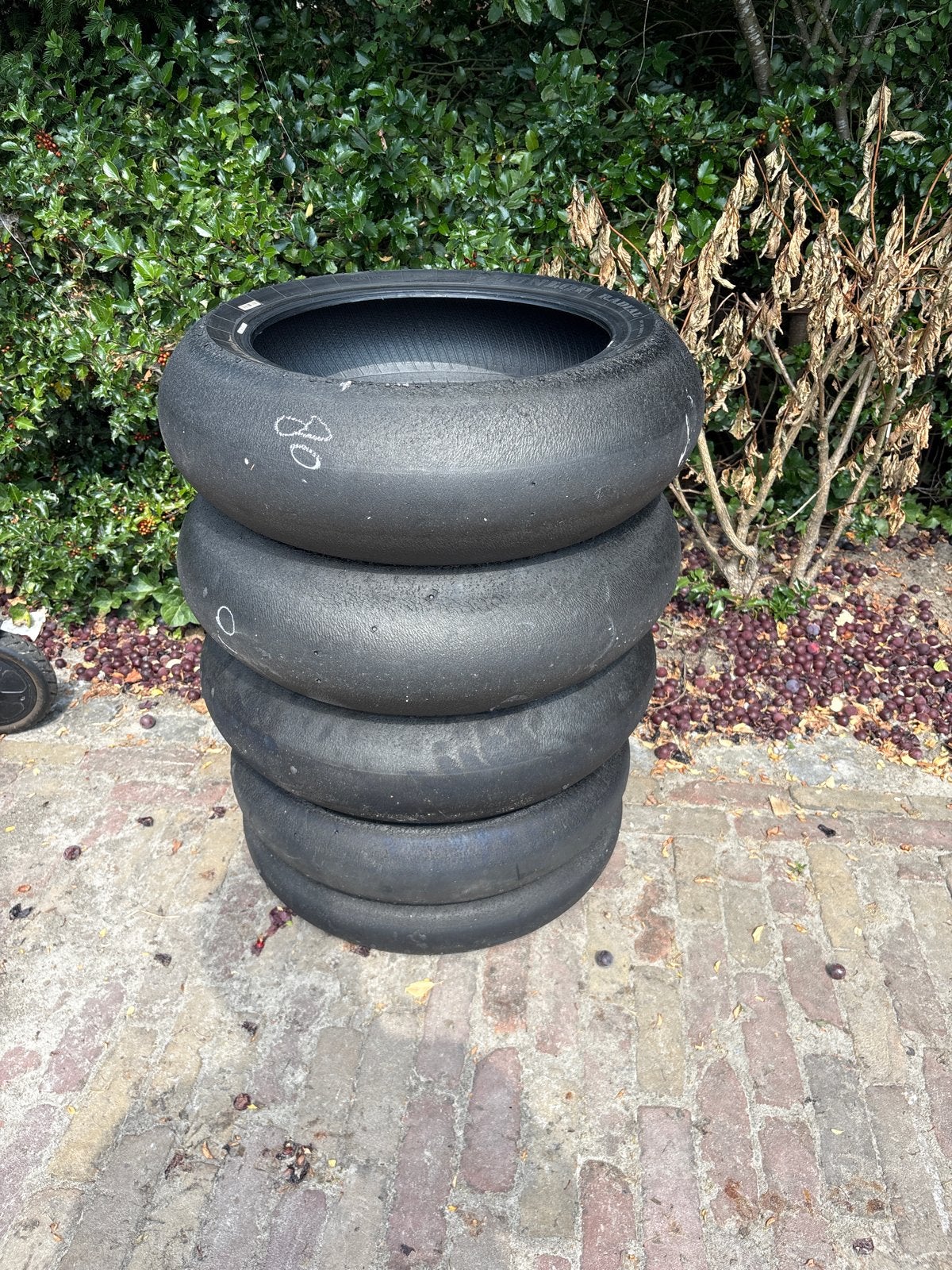 Gebruikte Dunlop motorbanden, Ophalen, Gebruikt