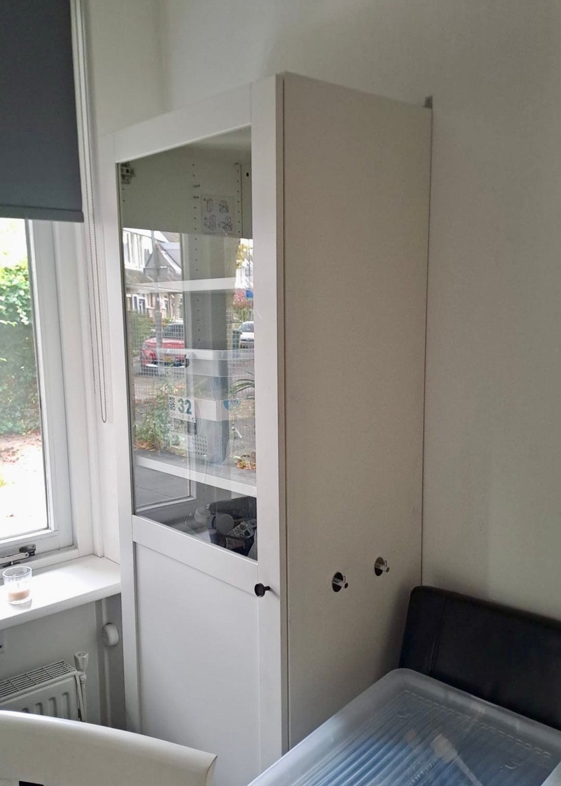 IKEA Hoge kast met deur, wit *gratis*, Ophalen, Minder dan 50 cm, Zo goed als nieuw, 150 tot 200 cm