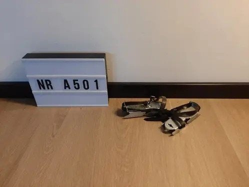 Glij-ijzers 24 t/m 34 met lederen bandjes, Sport en Fitness, Ophalen of Verzenden, Gebruikt, Overige typen, Overige merken