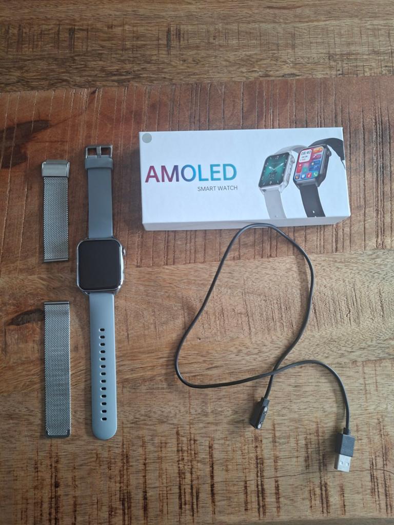 Mooie Amoled smartwatch, Ophalen, Zwart, Zo goed als nieuw, Waterdicht
