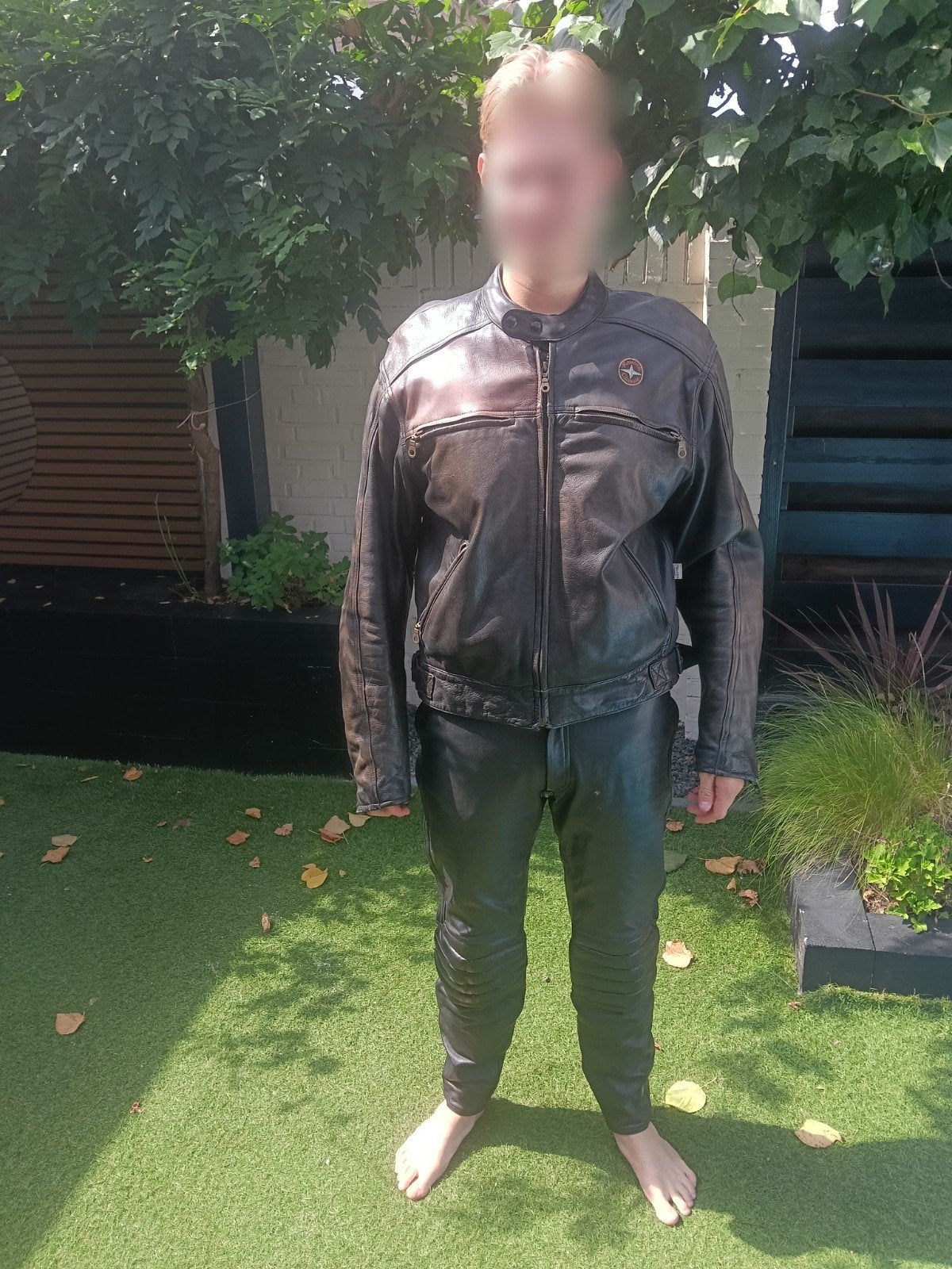 Leren motorpak, Motoren, Kleding | Motorkleding, Ophalen, Tweedehands, Combipak