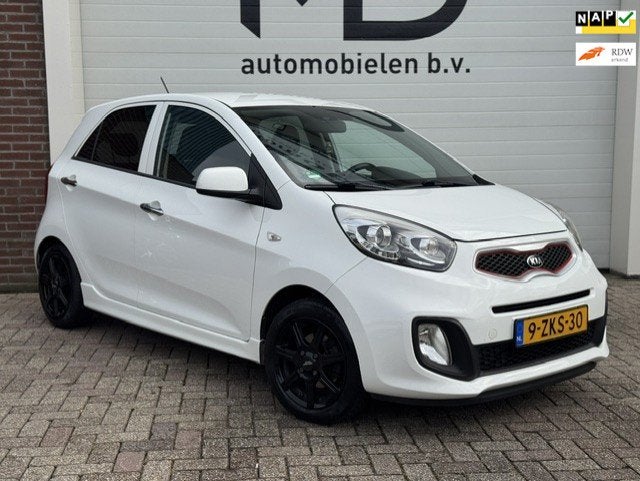 Kia Picanto 1.0 CVVT X-treme-LED-2e eigenaar -Climate -Leder, Auto's, Euro 5, Gebruikt, Zwart, 400 kg