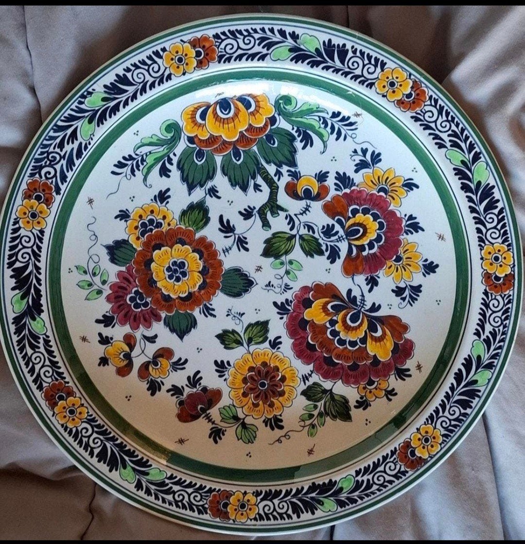 3 Koninklijke Goedewaagen Polychroom Holland Handwerk Borden, Ophalen