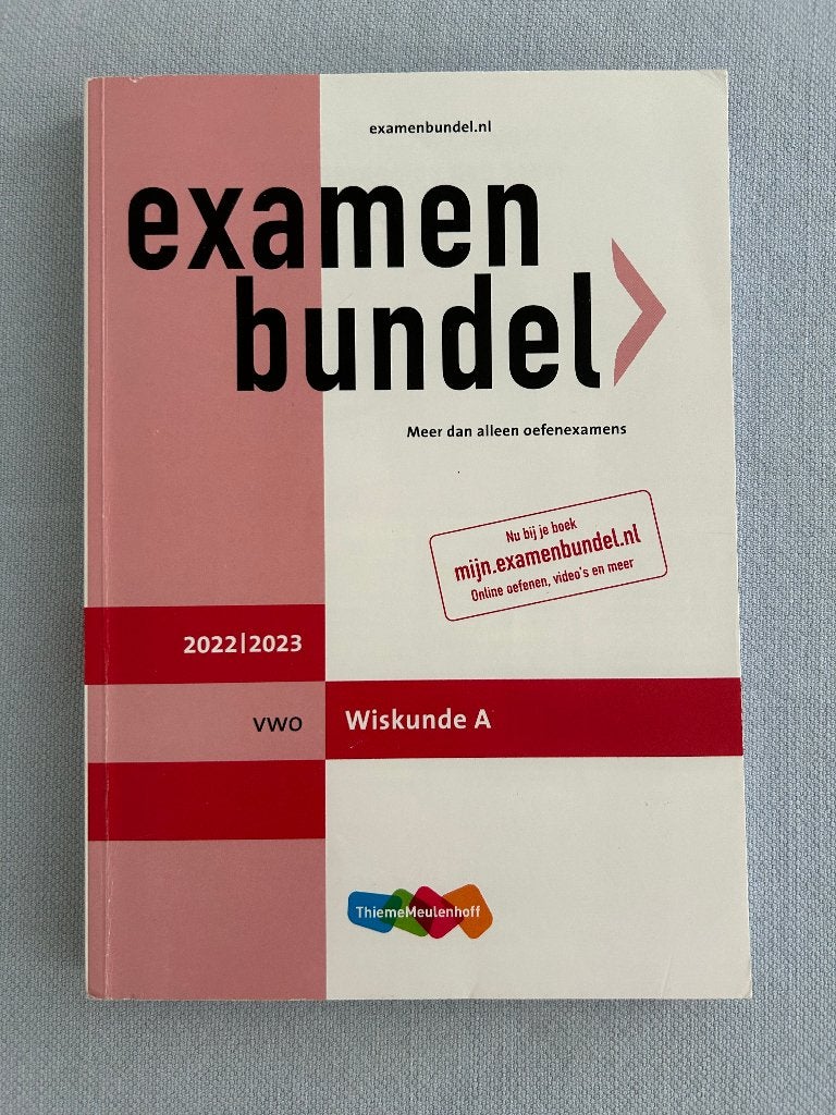 Examen Bundel Wiskunde A VWO 2022/2023 NIEUW, VWO, Wiskunde A, Ophalen of Verzenden, Nieuw