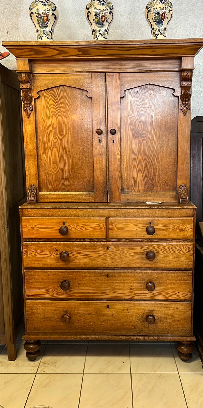 Antiek eikenhouten kabinet, Ophalen