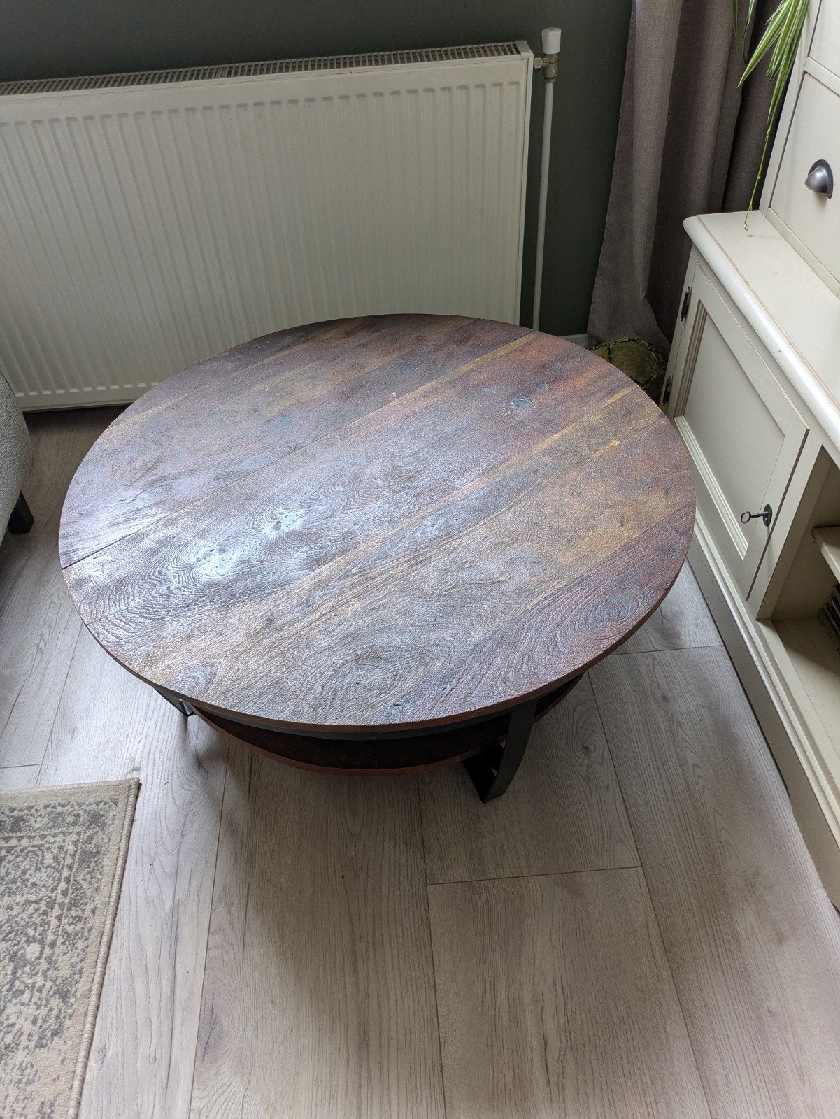 Mooie mango houten salontafel, Ophalen, 50 tot 100 cm, Rond, 50 tot 100 cm