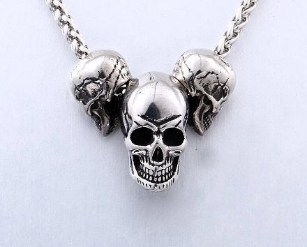 3 skull/schedel/doodskop metal/rock kettinghangers NIEUW, Verzenden, Nieuw, Overige kleuren, Overige materialen