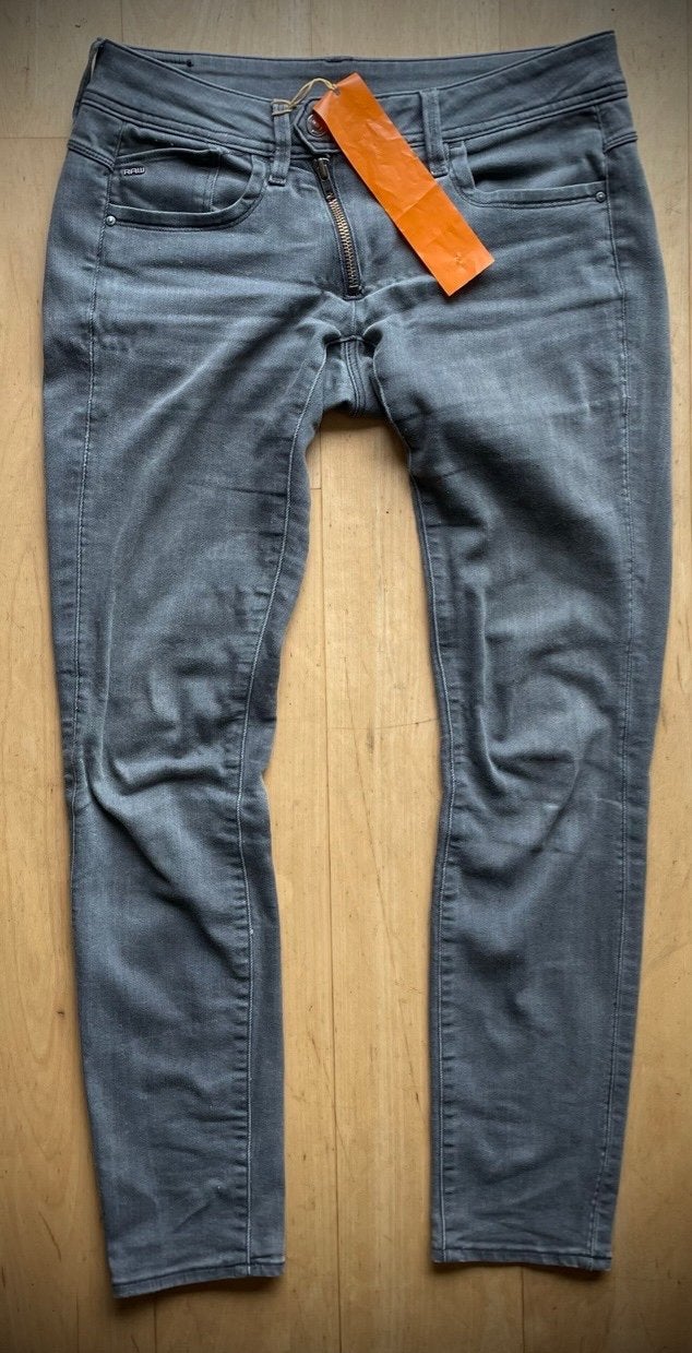 G Star Raw Lynn Zip Mid Skinny Wmn jeans spijker b. W27 L32, G Star, Ophalen of Verzenden, Grijs, W27 (confectie 34) of kleiner