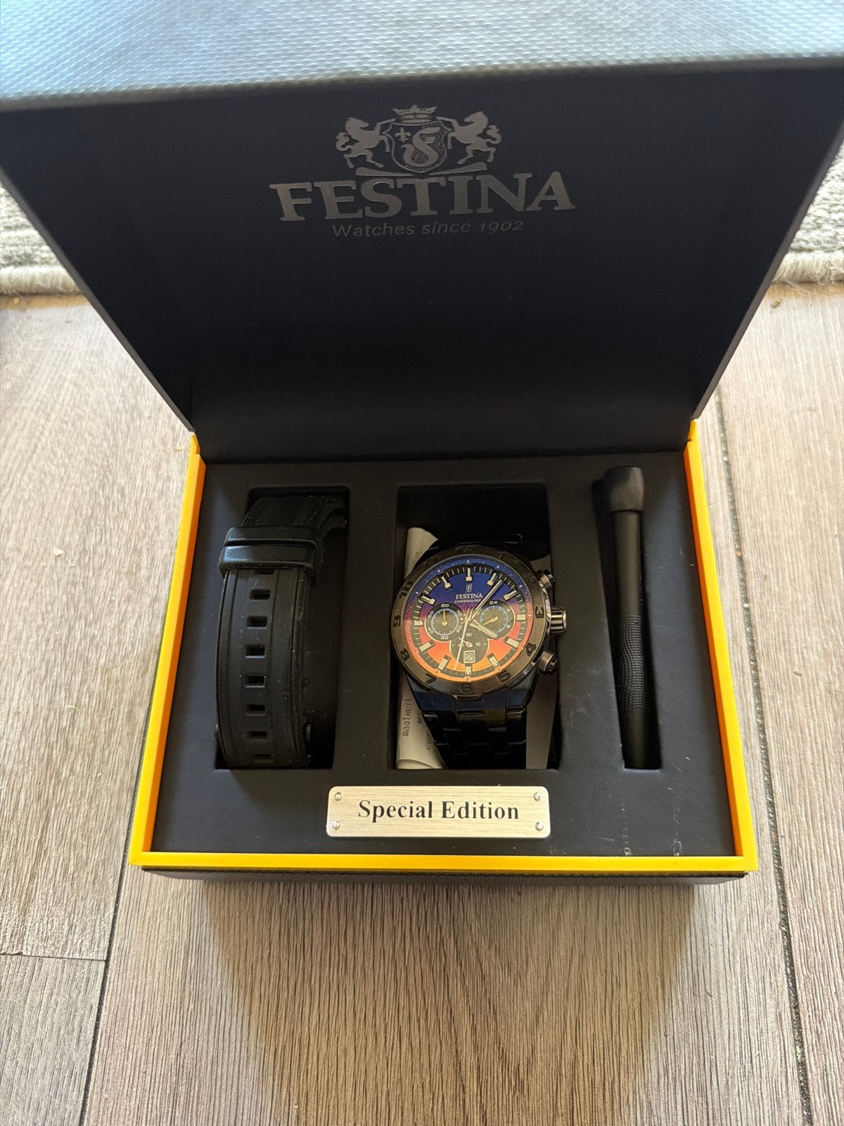 Festina Special Edition Herenhorloge - Zo goed als nieuw, Sieraden, Tassen en Uiterlijk, Overige merken, Staal, Polshorloge, Ophalen of Verzenden