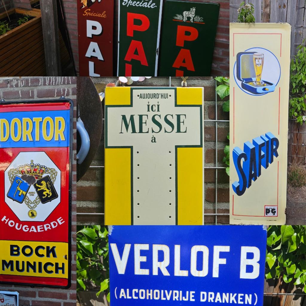 Verschillende (emaille) borden, Ophalen, Reclamebord