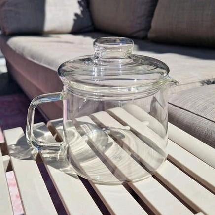 Glazen Theepot DE, Theepot/fluitketel, Ophalen, Zo goed als nieuw, Glas