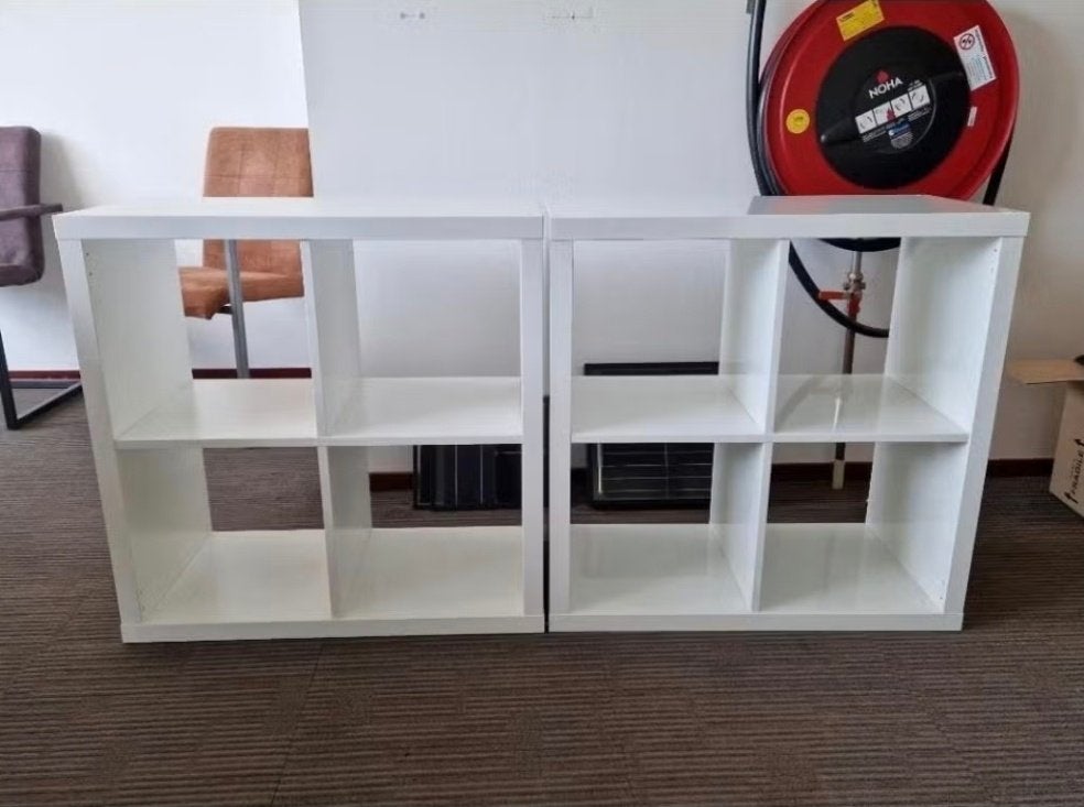 4x Kallax 4 vaks open kast vakkenkast 2x2 wit Ikea, Ophalen, 5 laden of meer, 50 tot 100 cm, Zo goed als nieuw