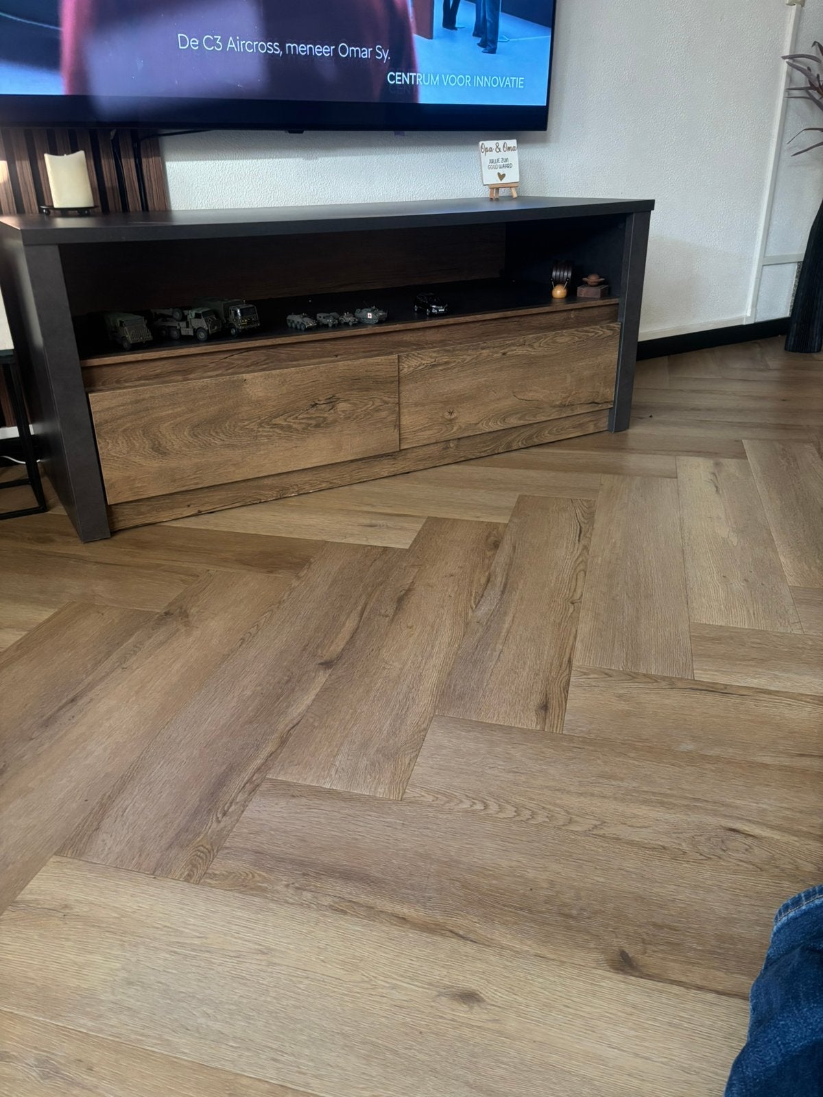 Tv meubel, Ophalen, 100 tot 150 cm, Zo goed als nieuw, Minder dan 100 cm