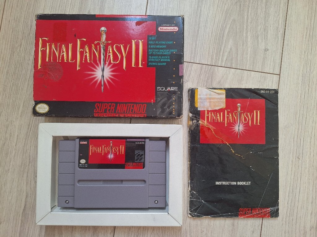Final Fantasy 2 complete in box (CIB) voor de SNES, Spelcomputers en Games, Games | Nintendo Super NES, Gebruikt, 1 speler, Eén computer
