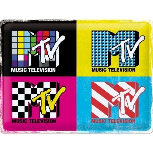 MTV pop art relief reclamebord van metaal wandbord decoratie, Reclamebord, Info@deconoord.nl, Deco Noord, Nieuw