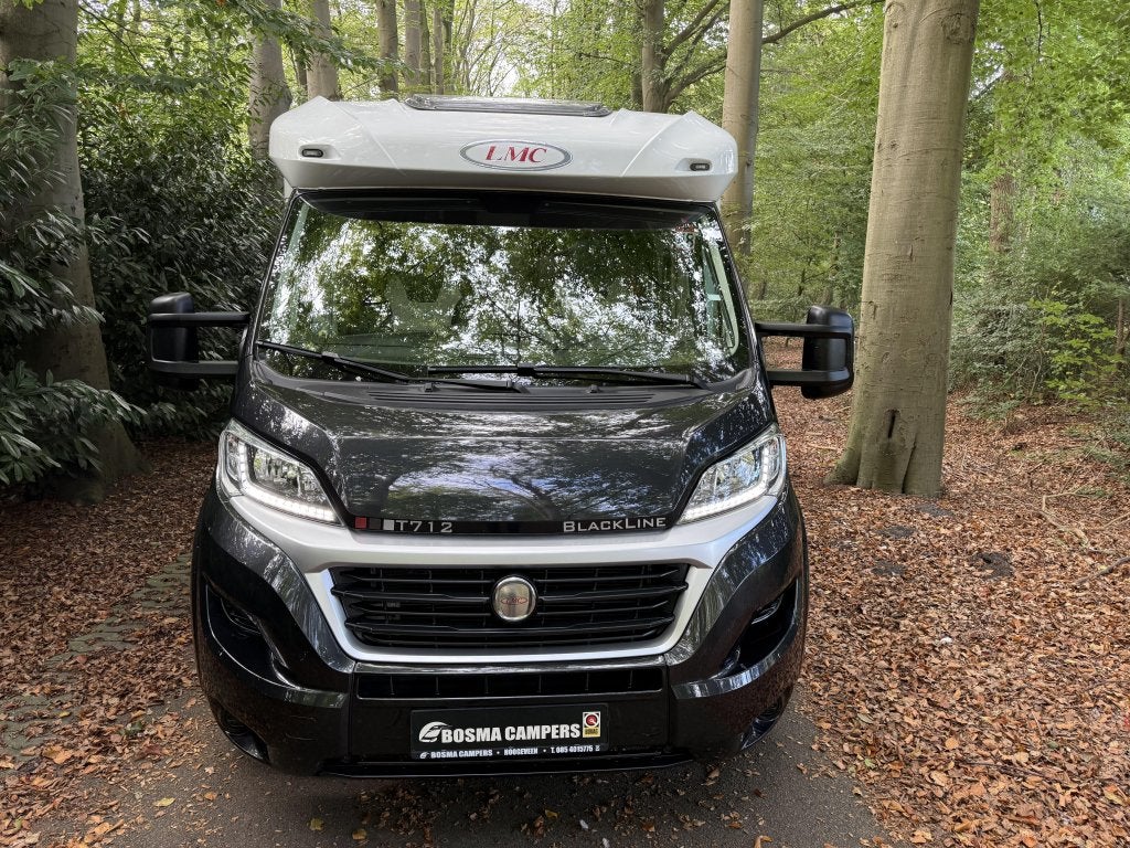 LMC Blackline 712 T Enkele Bedden 30000 km Uniek Airco 2016, Ringverwarming, Fiat, Elektrische ramen, Bedrijf
