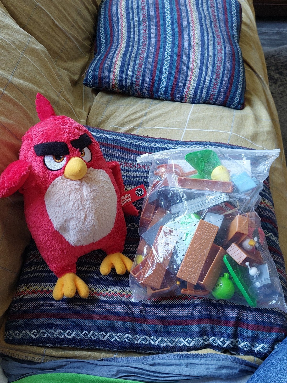 Angry Birds speelset met knuffel, Ophalen of Verzenden, Zo goed als nieuw, Jongen of Meisje