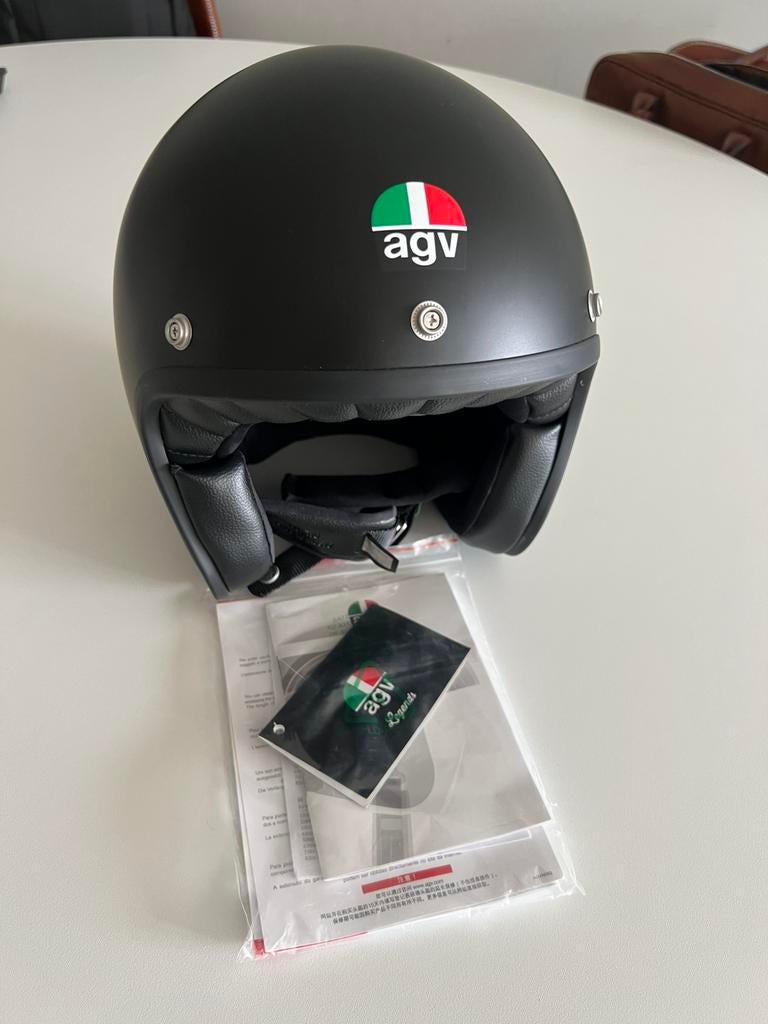 AGV X70 - maat M/L - matzwart, Motoren, Kleding | Motorhelmen, Ophalen, Nieuw met kaartje, Jethelm, AGV