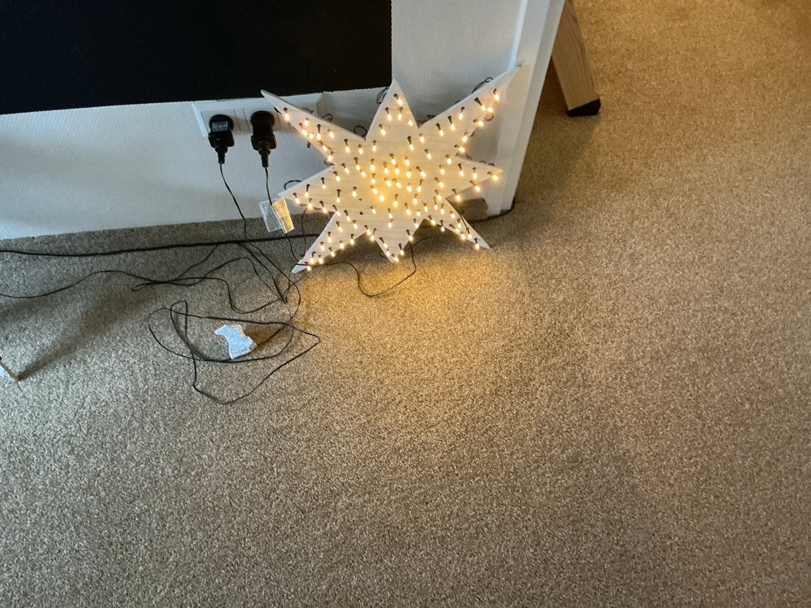 Verlichte Ster Decoratie - Sfeervolle Verlichting, Ophalen, Wit, Overige fittingen, Zo goed als nieuw