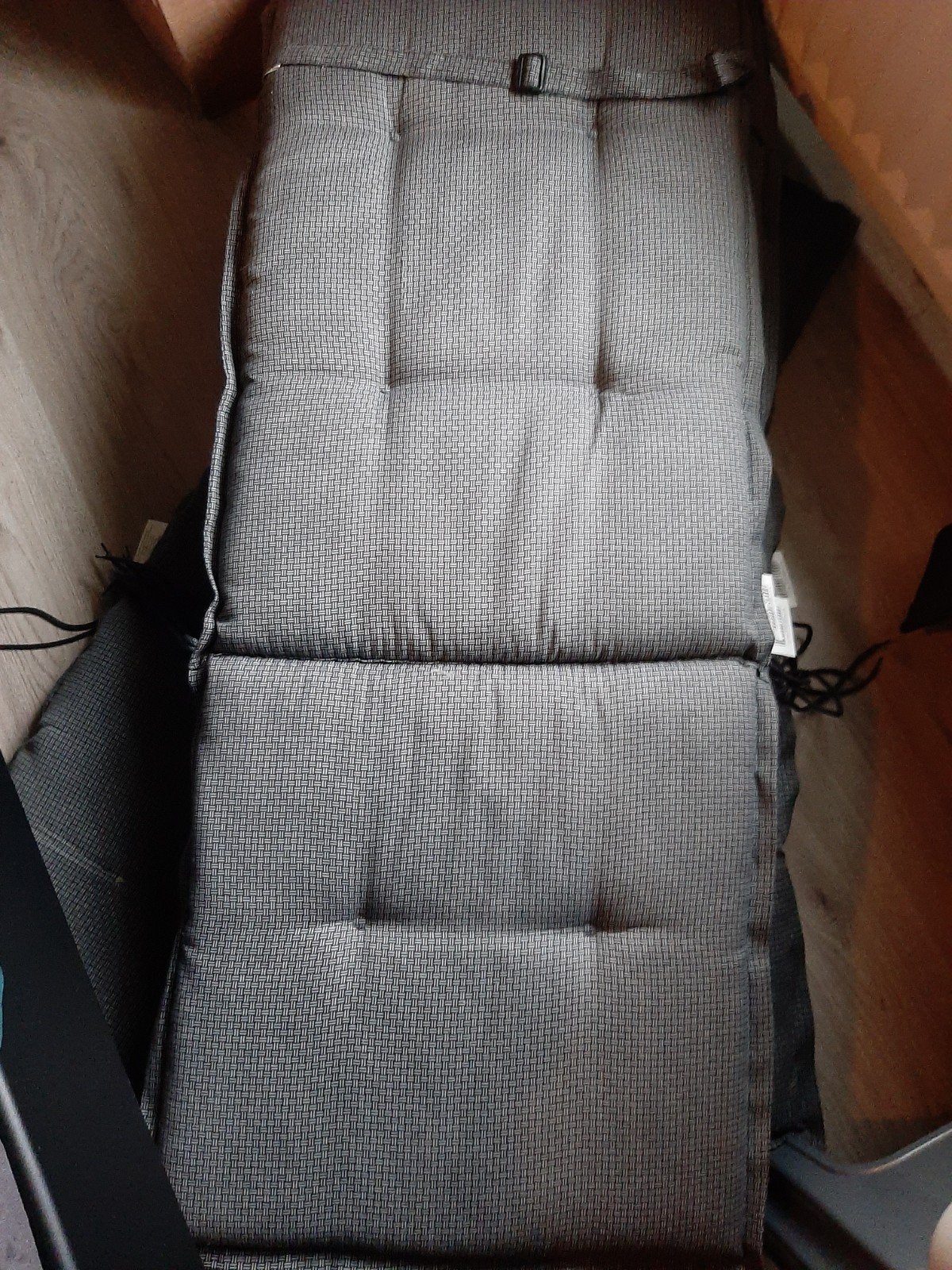 Comfortabel grijs tuinkussen voor tuinstoelen, 4x, Tuin en Terras, Ophalen of Verzenden, Zo goed als nieuw, Textileen