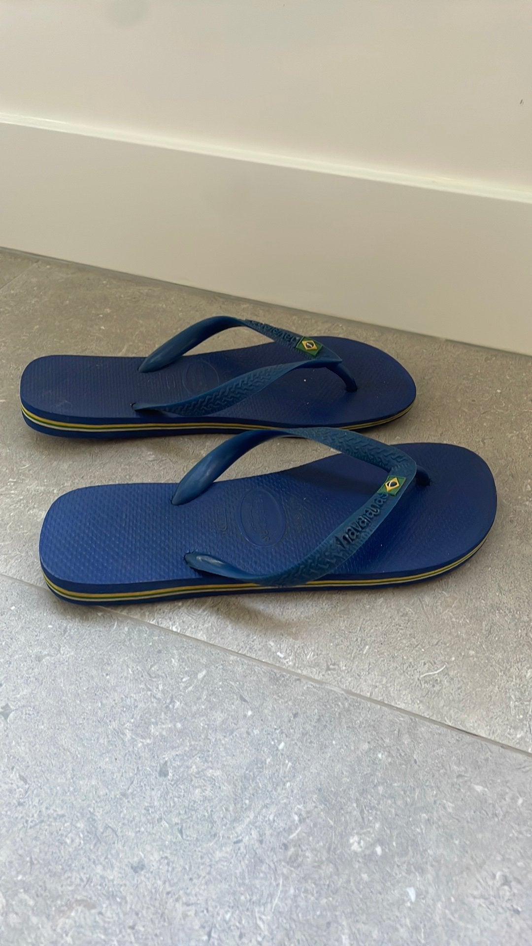 Havaianas slippers 41-42, Ophalen of Verzenden, Gedragen, Blauw, Slippers