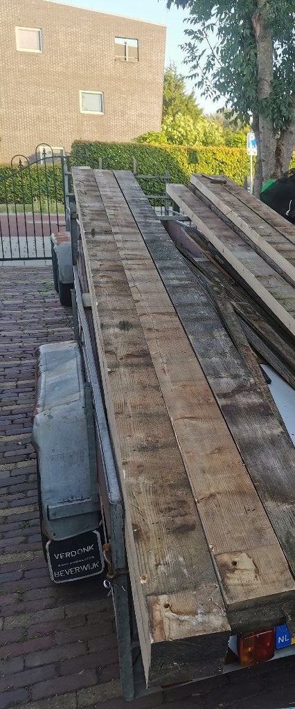 Houten balken (vuren) 6 stuks, Ophalen, Balk, Vuren, 50 mm of meer