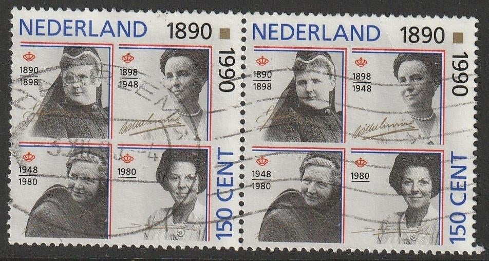 Nederland 1990 1455 Oranjevrouwen-paar, Gest Haarlem, Postzegels en Munten, Postzegels | Nederland, Verzenden, Na 1940, Gestempeld