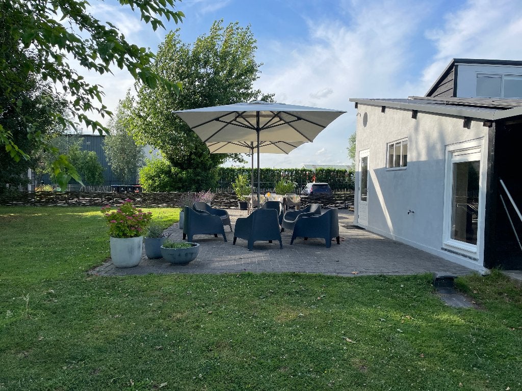 2 parasols, nieuw, Tuin en Terras, Ophalen, Nieuw, 3 tot 4 meter, Stokparasol