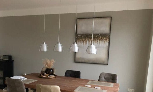HighLight Moderne RVS Hang Lamp/ Eettafellamp, Ophalen, Gebruikt, E27 (groot), Metaal