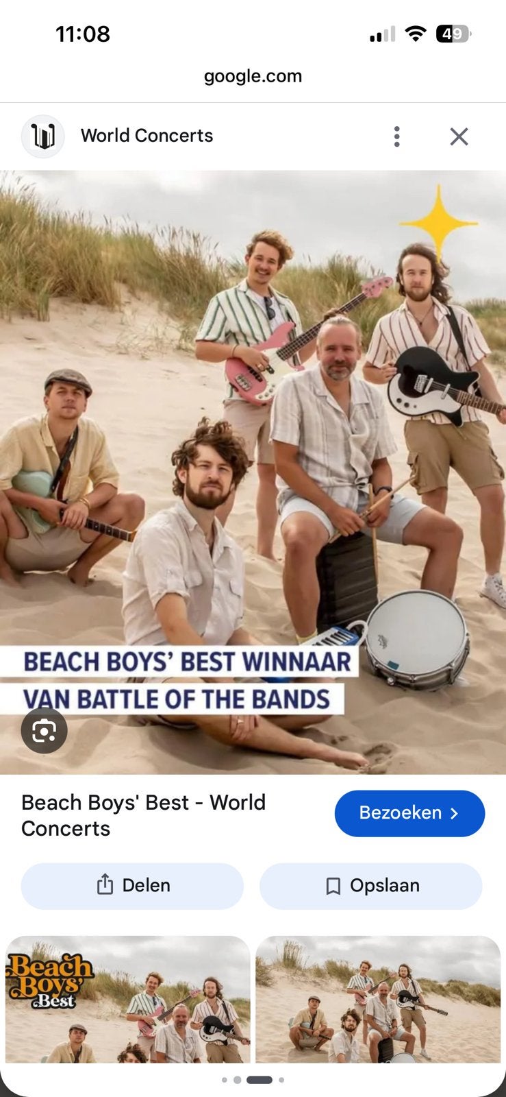 2 tickets voor Beach boy’s best Apeldoorn 6 november, Tickets en Kaartjes, Twee personen, November